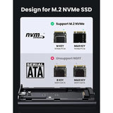 UGREEN Usb C to M.2 NVMe SSD Enclosure, 20Gbps USB C 3.2 Gen 2×2, Supports NVMe External Enclosure M - Key & M+B Key and Size 2242/2260/2280 SSDs etc. (80554) - Ugreen India