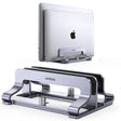 UGREEN Vertical Laptop Stand for Desk Dual Slot Laptop Stand Holder Adjustable Dock Aluminum Desktop Stand Compatible for MacBook Air Pro, Microsoft Surface Laptop 4, LG Gram 17, Lenovo Yoga 7i, Grey (60643) - Ugreen India
