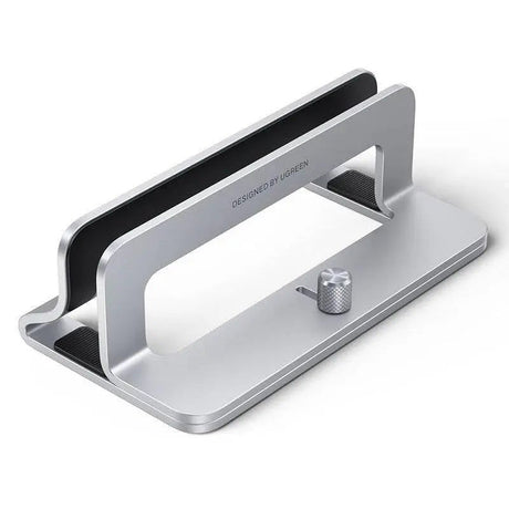 UGREEN Vertical Laptop Stand Holder for Desk Adjustable, Aluminum Dock, Compatible with MacBook, Surface Book, Chromebook, up to 15.6 Inch, Grey (20471) - Ugreen India