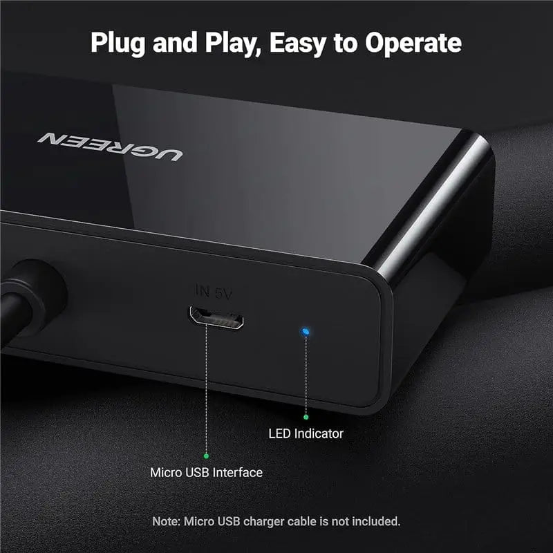 UGREEN VGA Splitter 1 In 2 Out, Full HD 1080p Video Duplicator Adapter with 1× VGA Input and 2× VGA Outputs, Supports Monitor, Projector, HDTV, PC, Laptop – Durable ABS Housing (20918) - Ugreen India