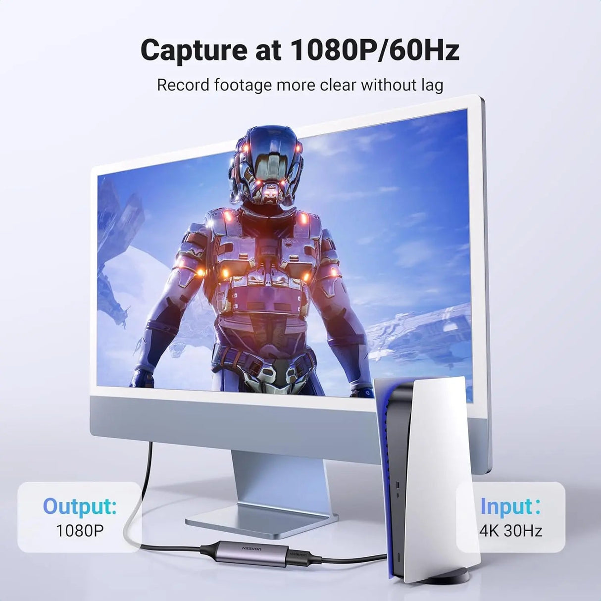 UGREEN Video Capture Card, Full HD 1080P Recording, 4K HDMI to USB - C/USB - A Adapter, Low Latency Streaming for PC, Mac, PS5, Nintendo Switch (25854) - Ugreen India