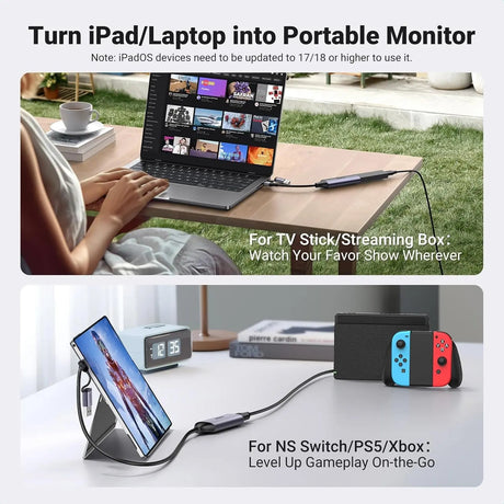 UGREEN Video Capture Card, Full HD 1080P Recording, 4K HDMI to USB - C/USB - A Adapter, Low Latency Streaming for PC, Mac, PS5, Nintendo Switch (25854) - Ugreen India