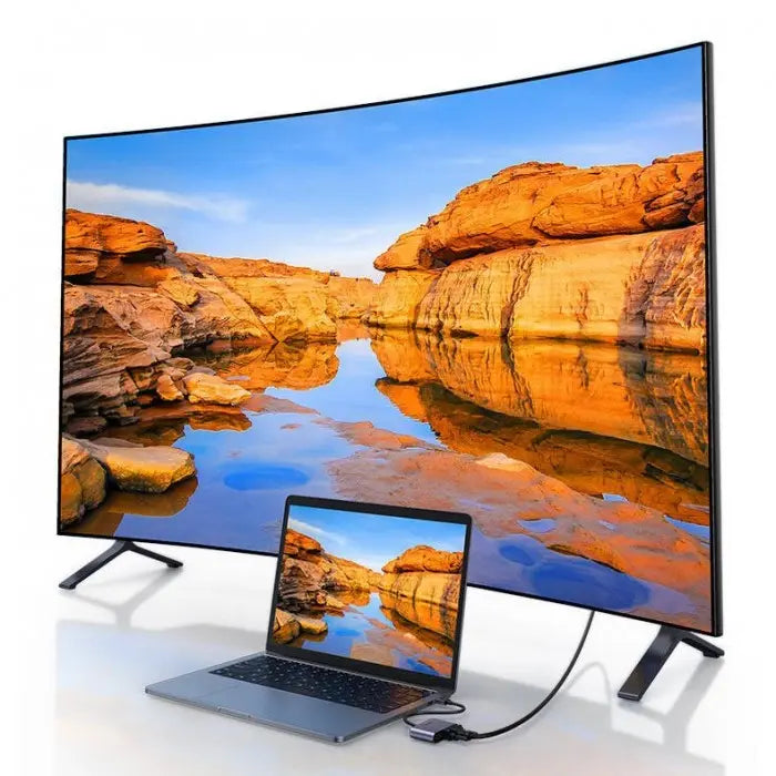 यूग्रीन 15 सेमी यूएसबी 3.0 से 1080p एचडीएमआई + वीजीए कनवर्टर, एल्यूमिनियम केस(20518)