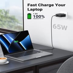 Ugreen 65W 4-Port 3CIA (EU) Wall Charger For Macbook Pro Air, Ipad, Iphone 12 Pro 11 Pro Max Xr Xs Se, Galaxy S20/S10/Note 20, Pixel, Nintendo Switch, Pc etc. (70774)