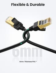 UGREEN 1m Ethernet Cable Cat7 F/FTP Lan Cable, 10 Gbps/600Mhz, STP for Modem, Router, PC, Mac, Laptop, PS2, PS3, PS4, Xbox, and Xbox 360 etc. (11268)