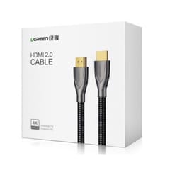 Ugreen 1.5m HDMI 2.0 Male to Male Carbon Fiber Zinc Alloy Cable Braided with chipset (50107)