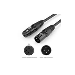 UGREEN 3M Cannon Xlr Male To Female Microphone Extension Cable For Amplifiers, Microphones, Mixer, Preamp, Speaker System Or Other Professional Recording (20711)