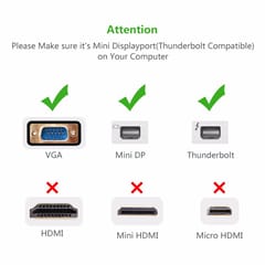 Ugreen Mini DisplayPort Male To Vga Female Converter - Black (10459)