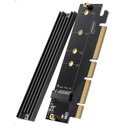 UGREEN  NVMe PCIe Adapter PCle Gen4 x16 to M.2 Expansion Card M.2 SSD to PCIe 4.0 X16/X8/X4 Card with Heatsink M.2 PCIe Converter Compatible with Thunderbolt 3 (30715)